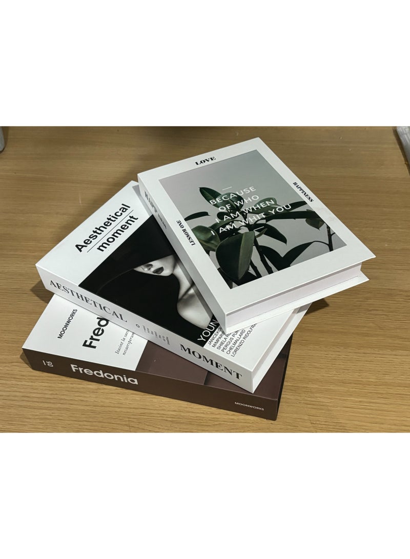 كتب زخرفية لتزيين المنزل، مجموعة من 3 كتب زخرفية أنيقة من Room Books Decor Aesthetic، لتزيين طاولة القهوة، غرفة المعيشة، الطاولة، الرف، كتب عرض حديثة ذات غلاف صلب. - Image 5